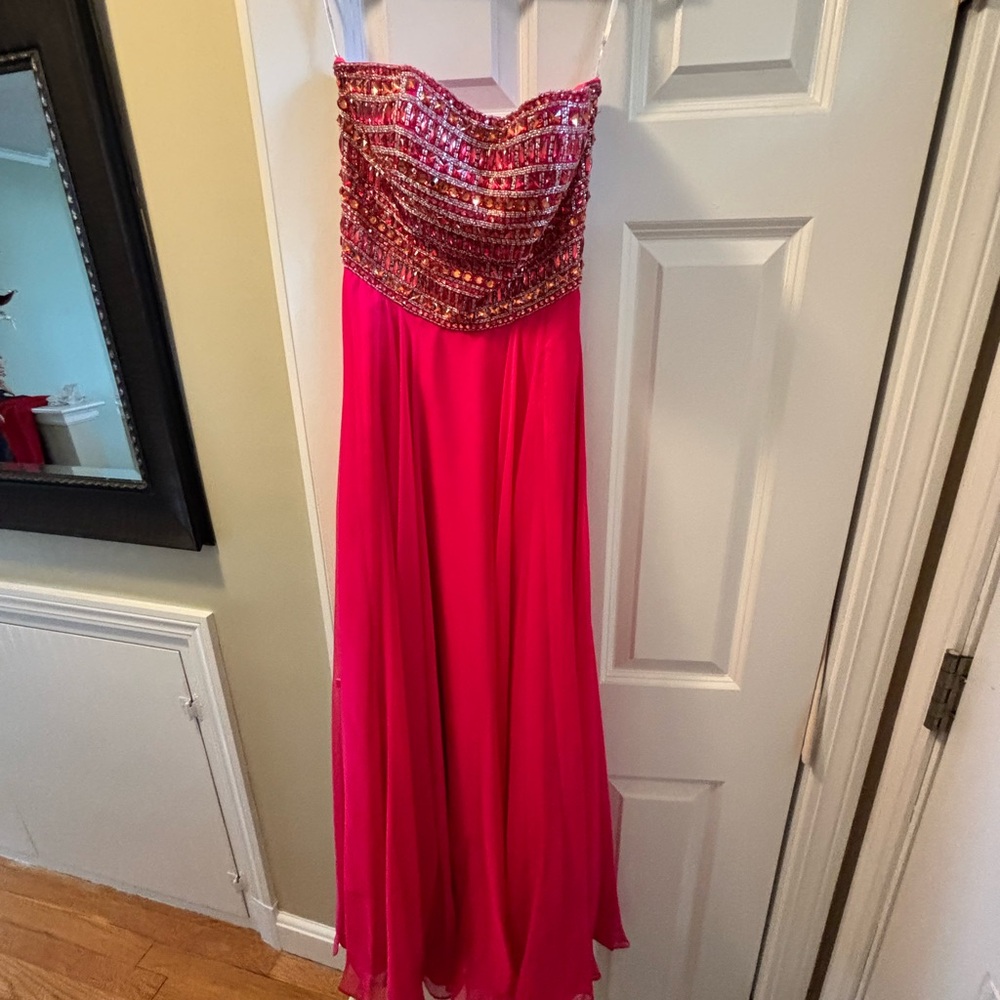 Sherri Hill Vibrant Pink Gown